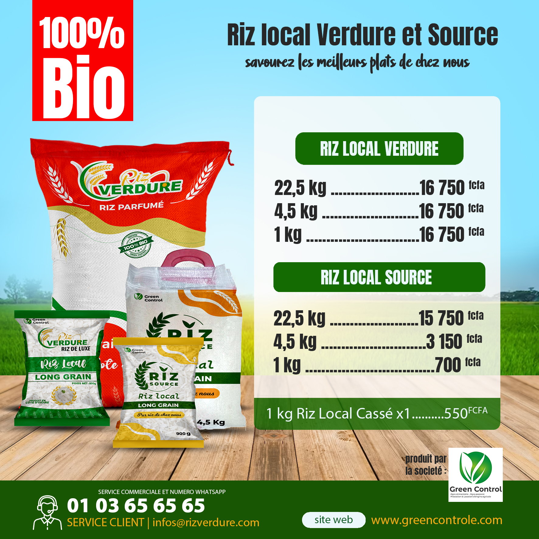 RIZ LOCAL BIO COTE D’IVOIRE