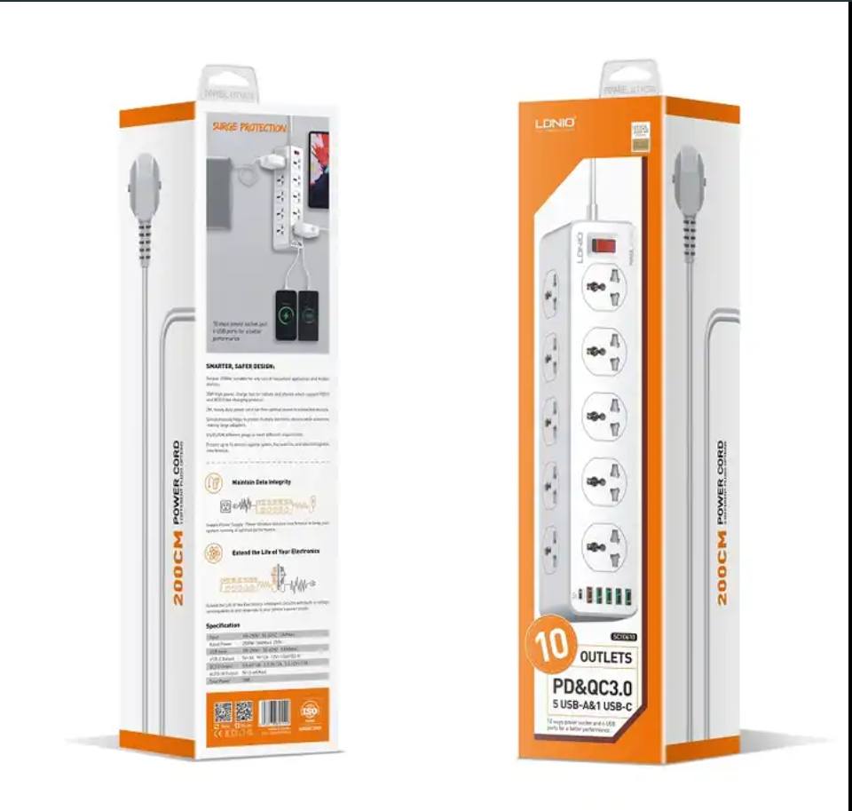 Multiprise Avec 10 Prises Universelles