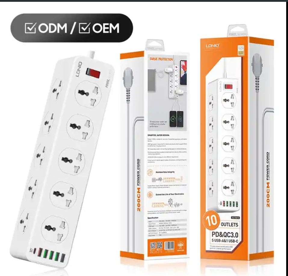 Multiprise Avec 10 Prises Universelles