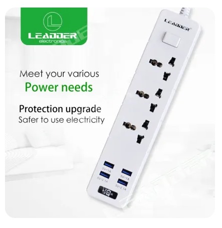 Multiprise 2en 1 / 4 ports usb- 3 prises