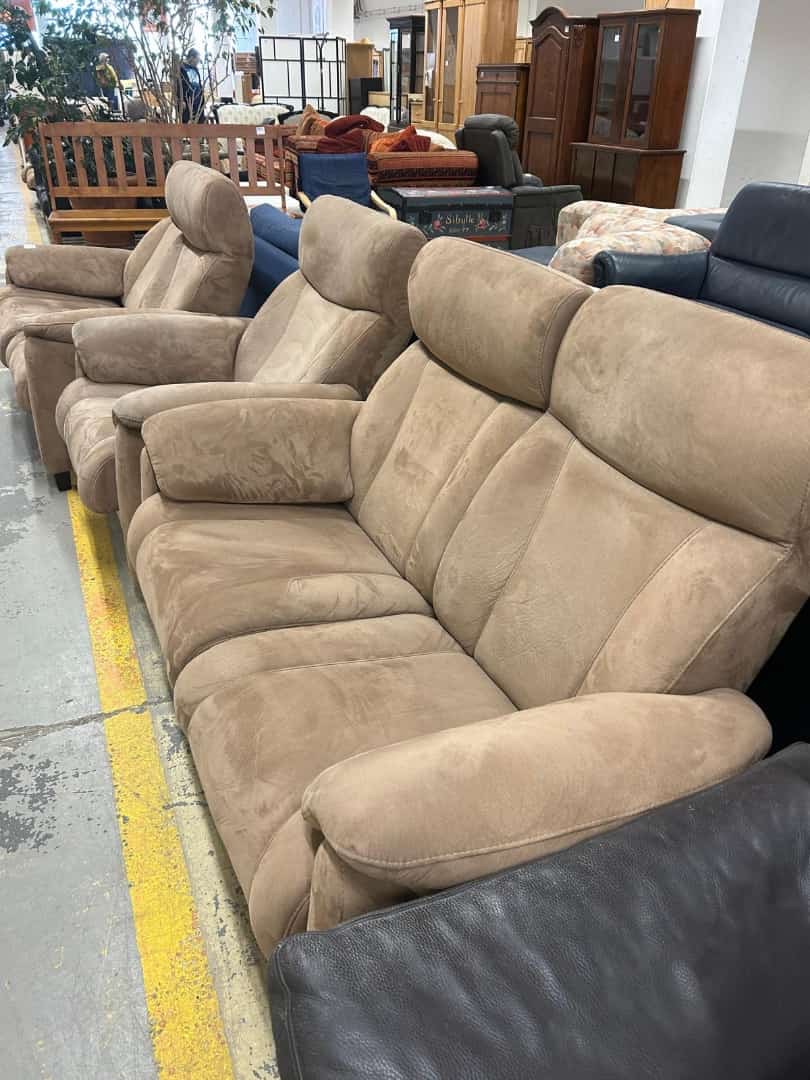 Salon cuir et tissu importés