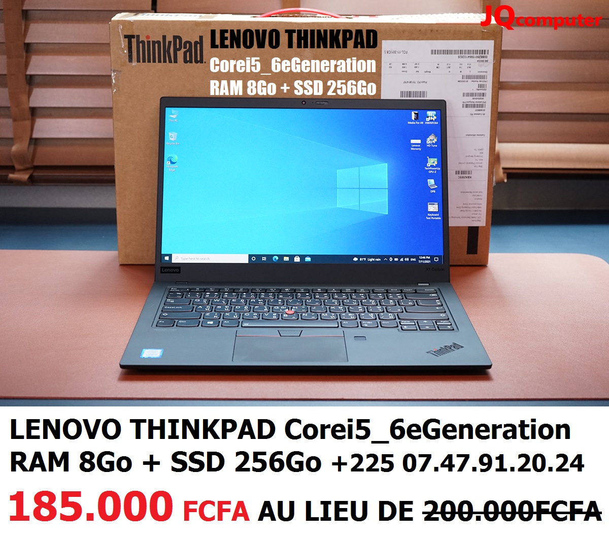 LENOVO THINKPAD CORE i5 -6eGEN RAM 8GIGA +225 0747912023