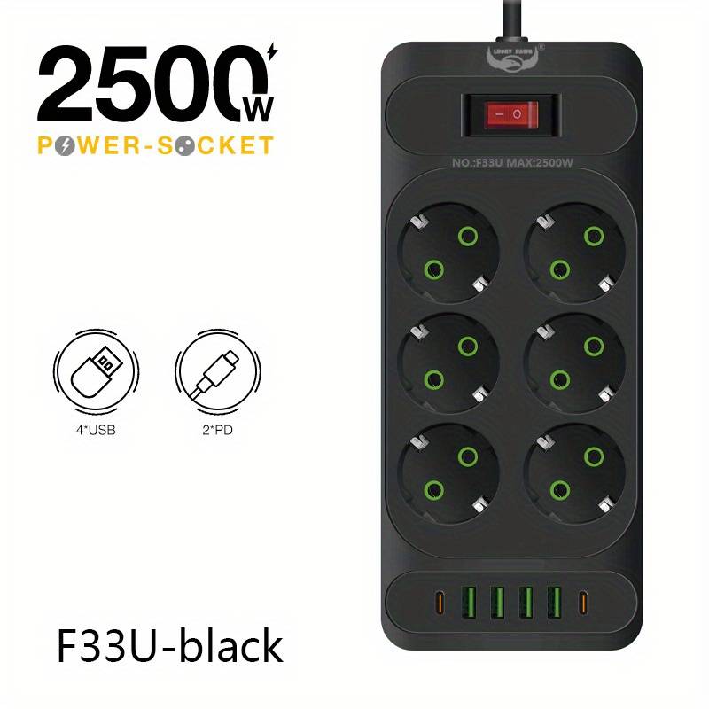 Multiprise de prise leadder 2 en 1 6 prises/4portsUSB/2 ports Type C PD-61U