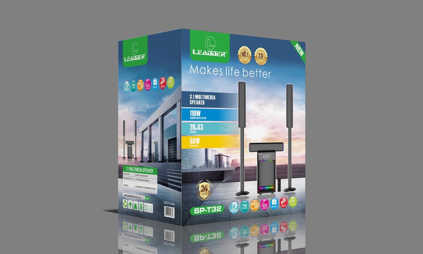 ENCEINTE MULTIMÉDIA 3.1 – BT/USB/SD/FM SP-T32