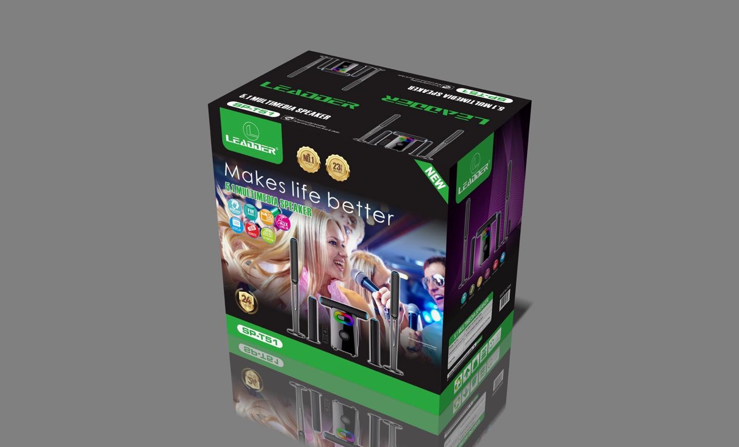 Home Cinéma BT/USB/SD/FM 5.1 – Leadder