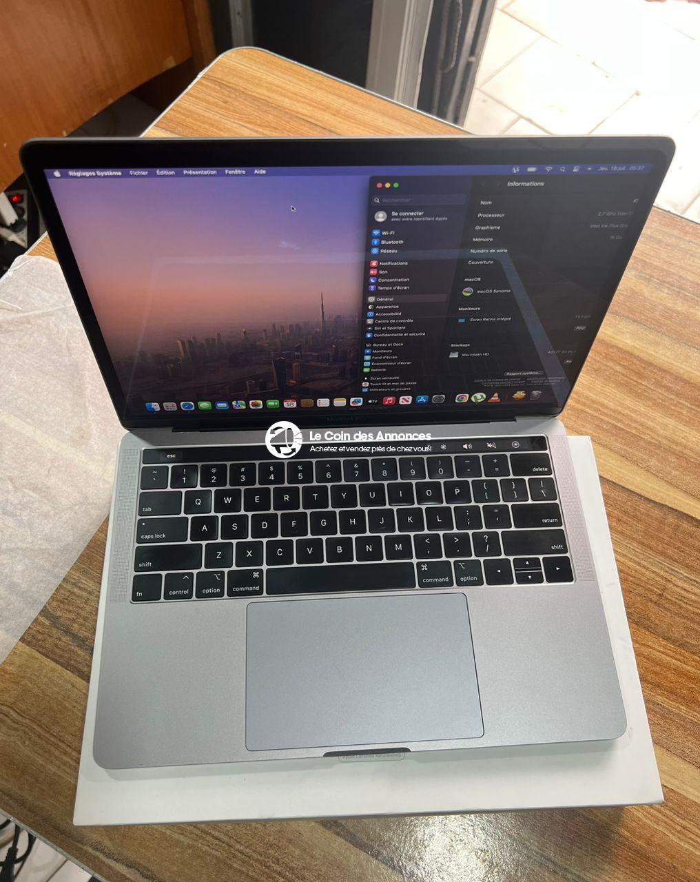 PC MacBook Pro Touch Bar Core i7 (Retina 13 pouce 2018)