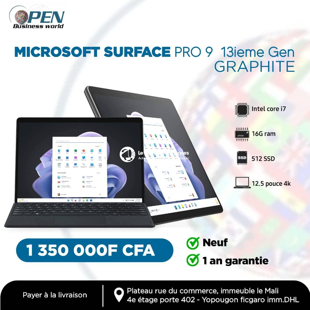 MICROSOFT SURFACE PRO 9 13ieme Gen GRAPHITE Intel core i7