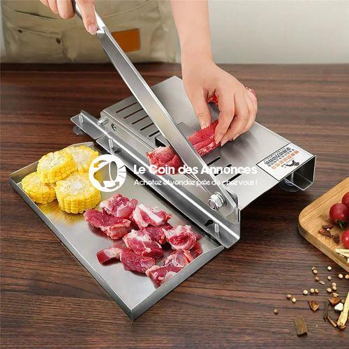 Trancheuse manuelle pour viande ,poulet, poisson, côtes, légumes, charcuterie en acier Inoxydable