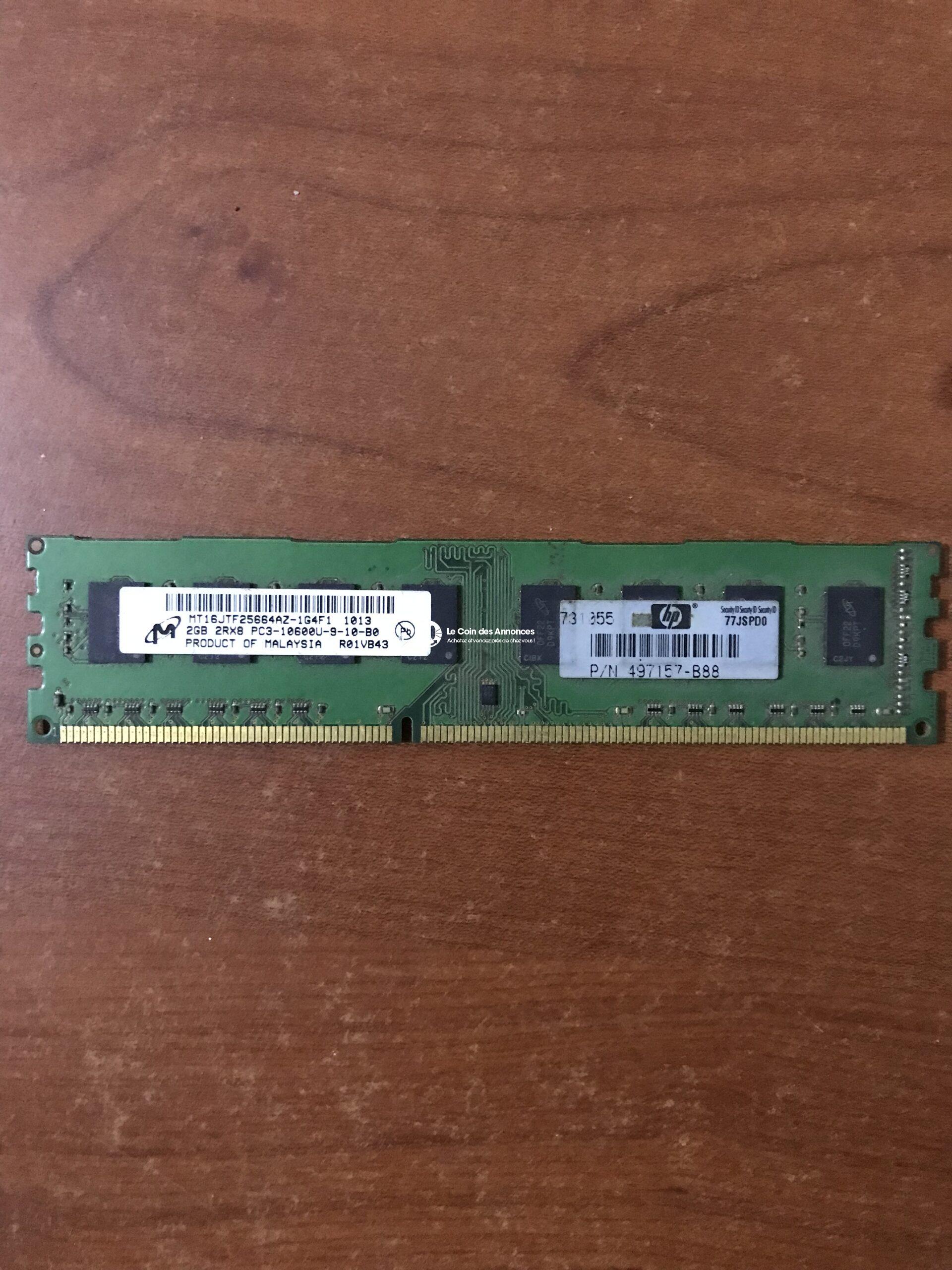 Barrette RAM 2 Gb DDR3 1333 MHZ
