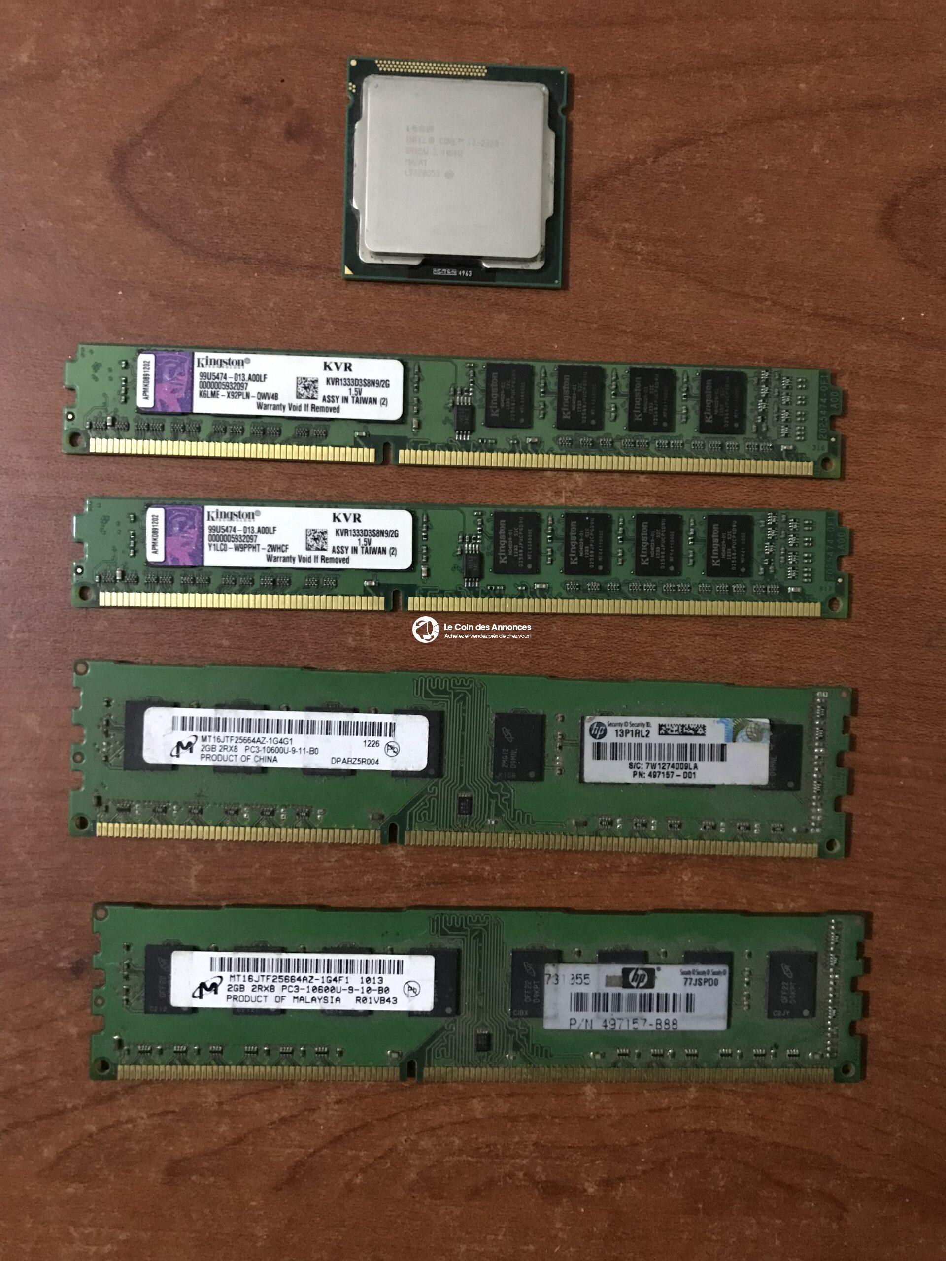 Core i3 2130 3.40 GHz plus 4x 2 Gb Ram DDR3