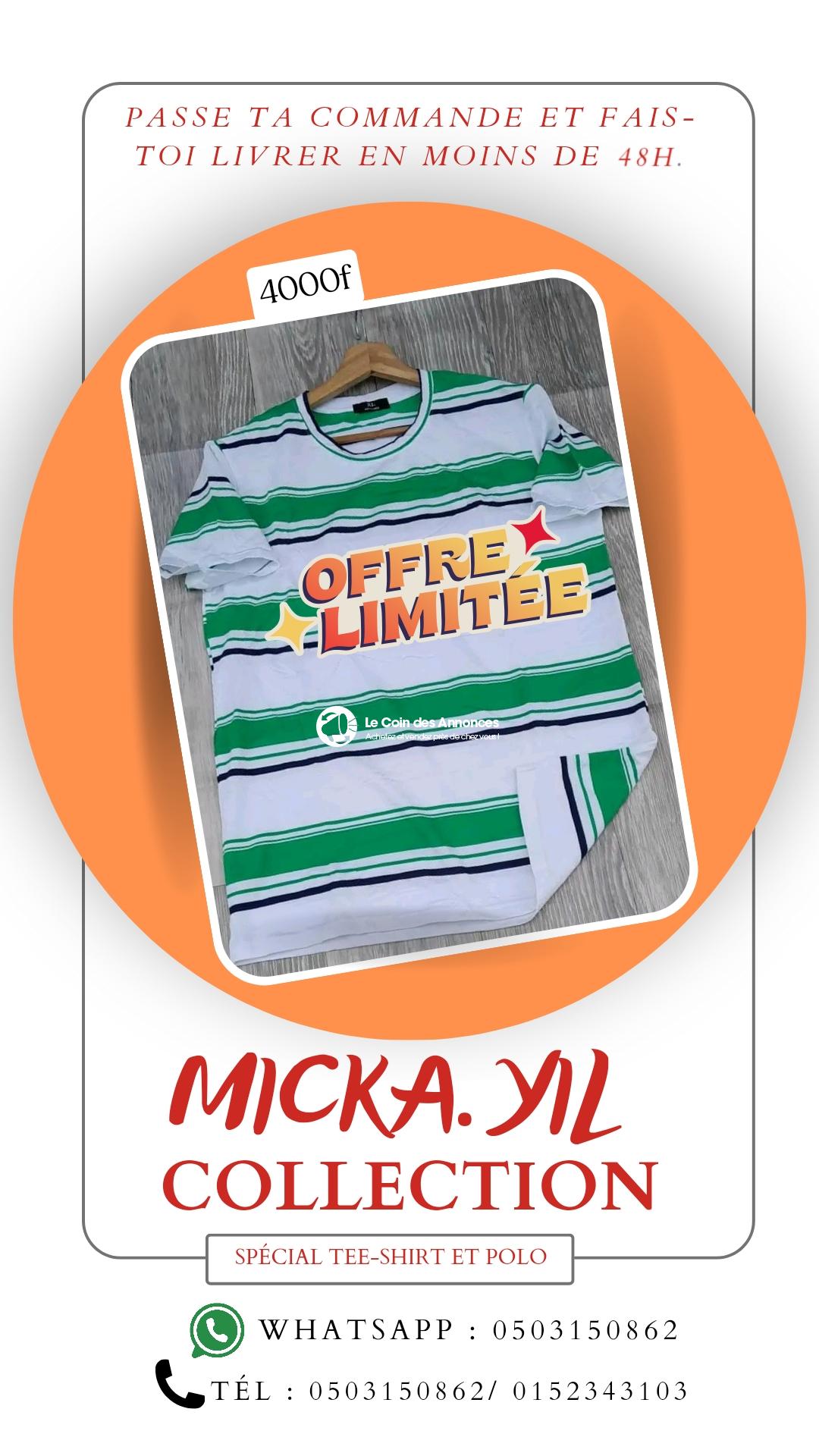 VENTE de Tee-shirts et Polos en coton. Toutes tailles.