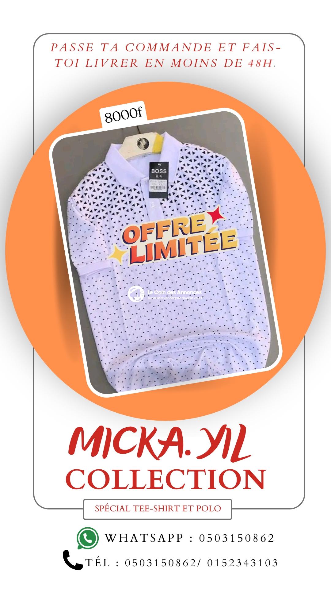 VENTE de Tee-shirts et Polos en coton. Toutes tailles.