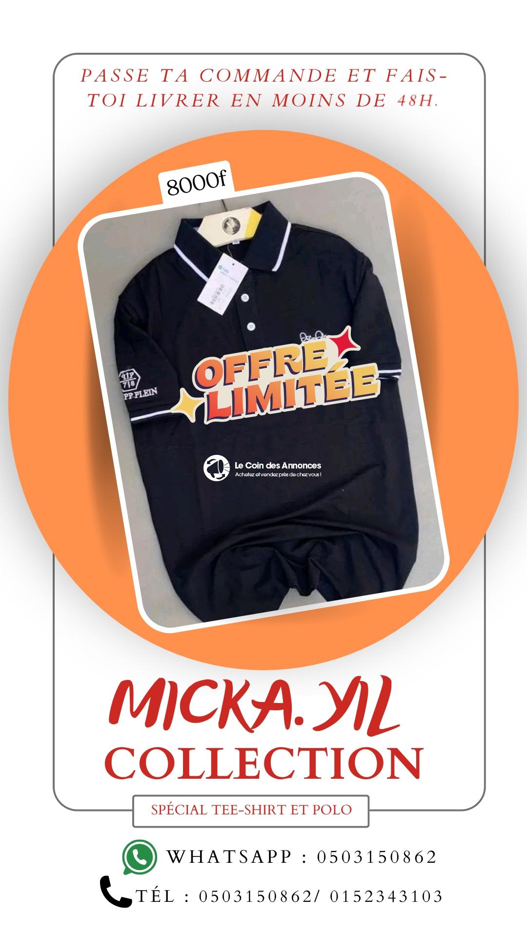 VENTE de Tee-shirts et Polos en coton. Toutes tailles.