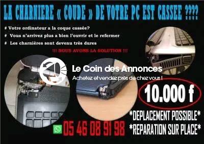 REPARATION DE COUDES DE PC PORTABLES CASSES