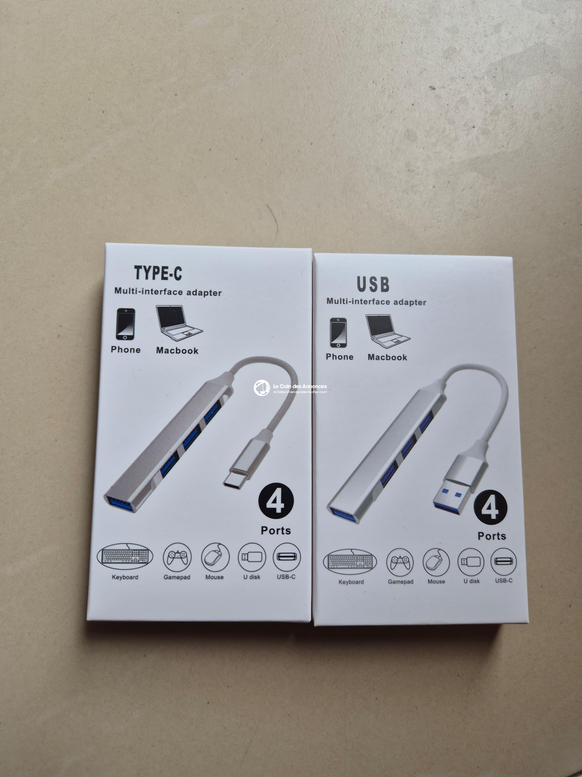 HUB USB HAUTE VITESSE 3.0 POUR ORDINATEUR ET CONSOLE