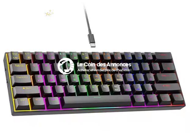 CLAVIER GAMER MECANIQUE 60% RGB