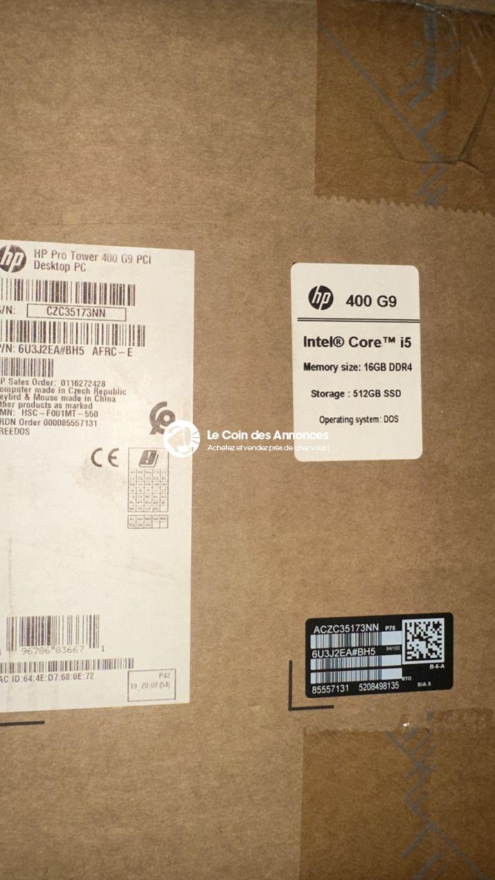 bureau HP Pro Tower 400 G9 Intel® Core™ i5-13th Gen 16G RAM