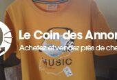 Tee-shirt jaune tendance “MUSIC”