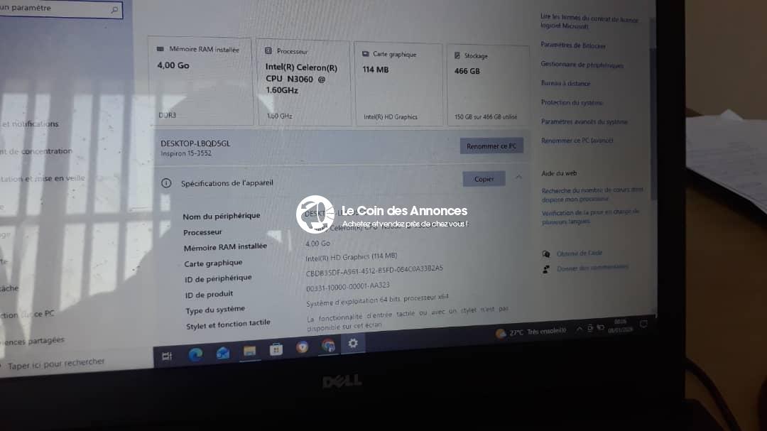 PC DELL en très bon état